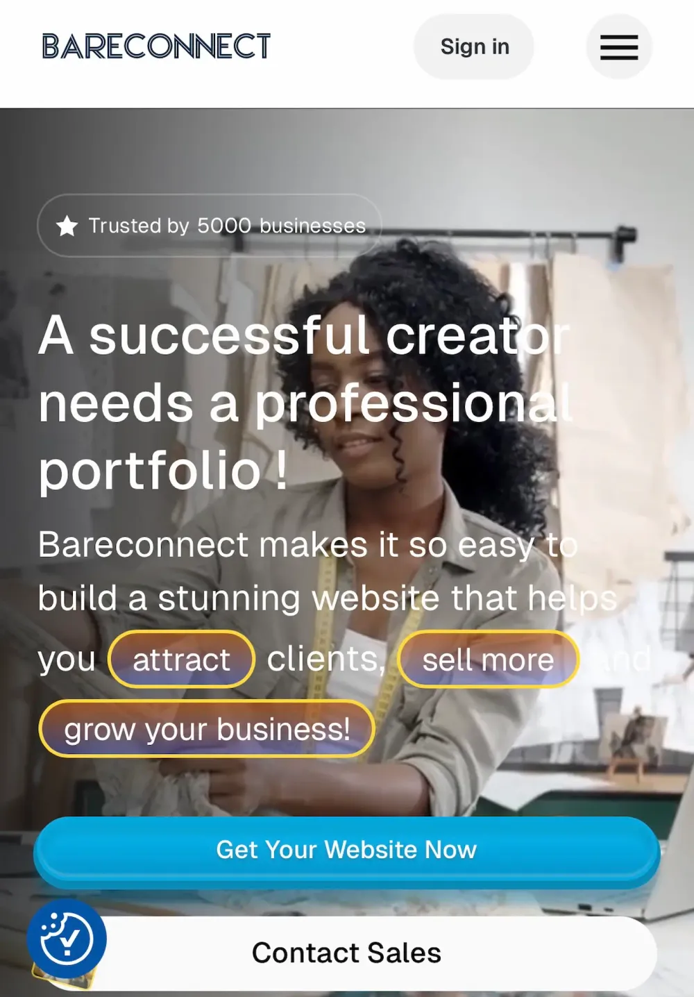 Create a website with BareConnect website builder in 2025